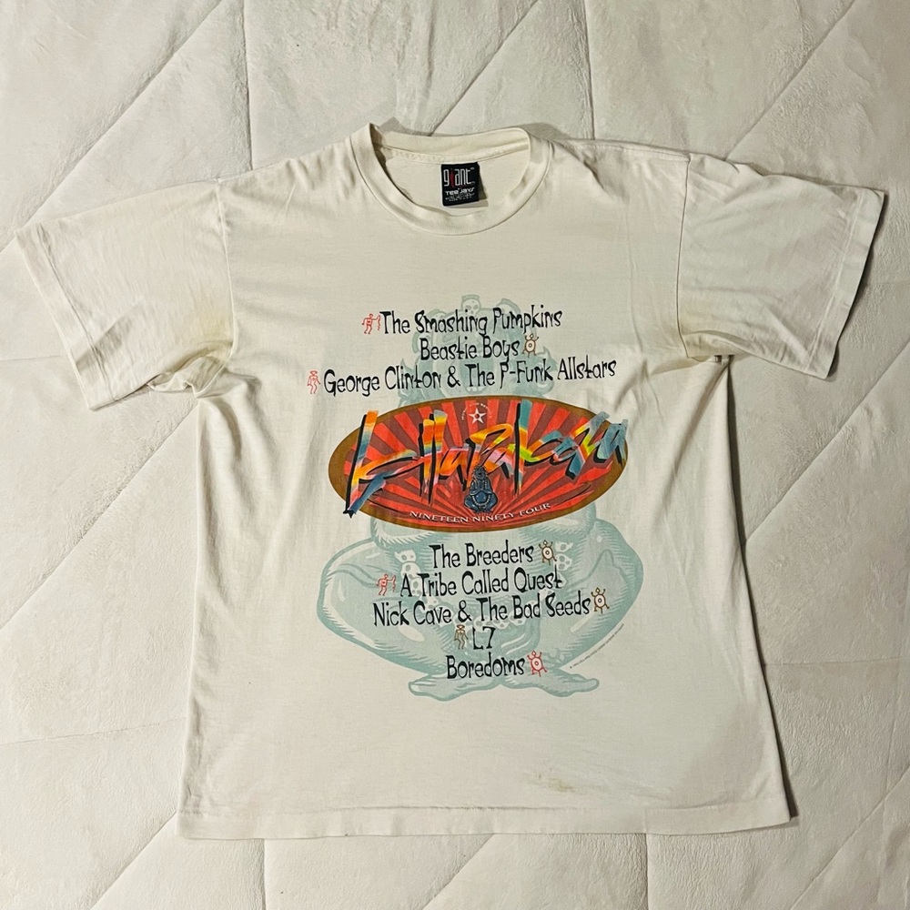 Vintage 1994 Lollapalooza Concert White Giant T-Shirt Men’s Size XL